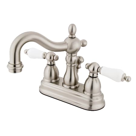 Kingston Brass KS1608PL 4" Centerset Bathroom Faucet, Brushed Nickel KS1608PL